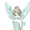 Disney Tinker Bell Watercolor Fairy Art Xbox 360 (Includes HDD) Skin